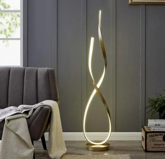 Luminous Twist- New Dimmable Twisted Floor Lamp LED - Buy Online in UAE