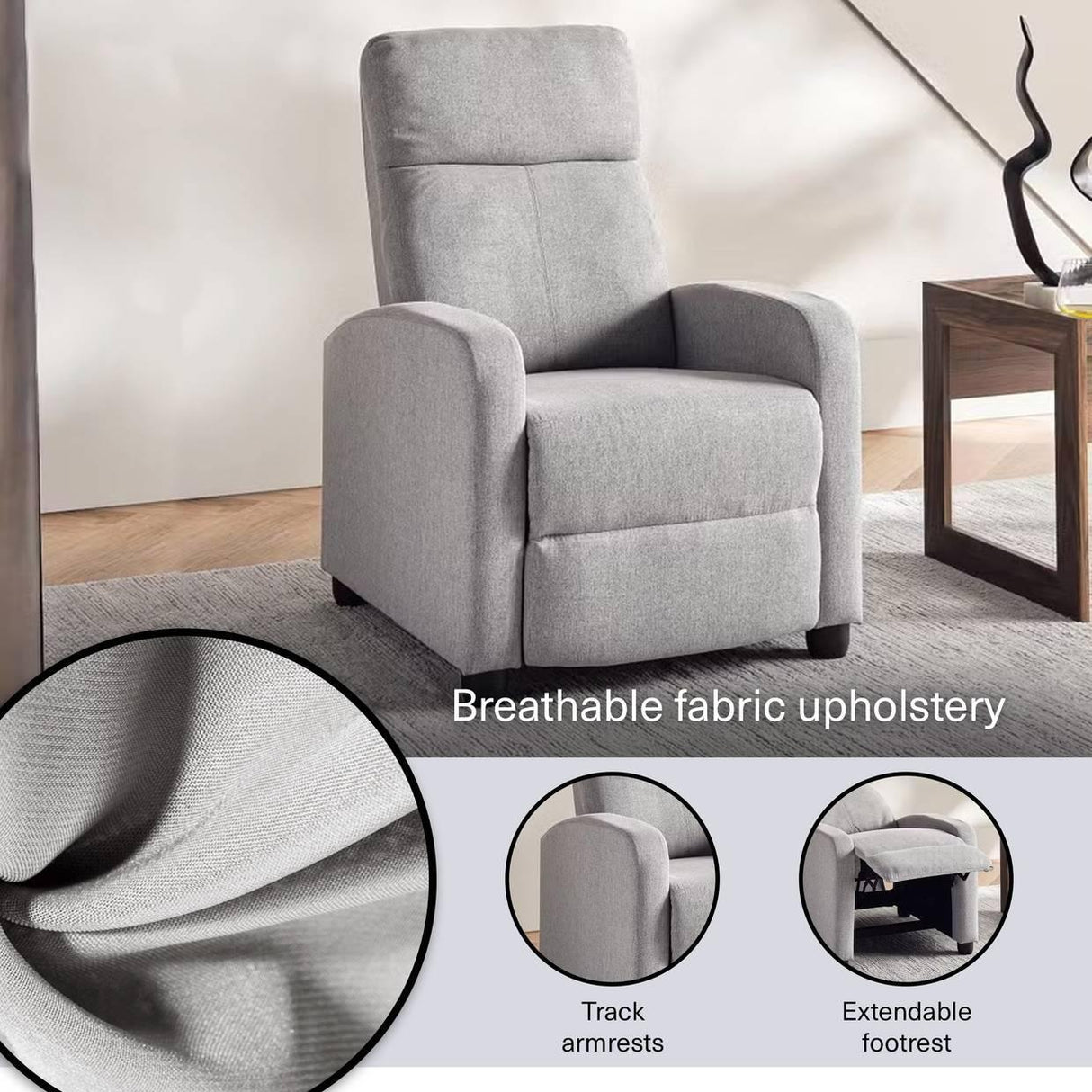 Buy Affordable Solvani Manual Recliner Chair in Dubai - UAE | Cheap Price Buy cheap and affordable sofas, chairs, lights, lamps, and home decor items online at factory wholesale prices in Dubai, Sharjah, Abu Dhabi, and across the UAE.