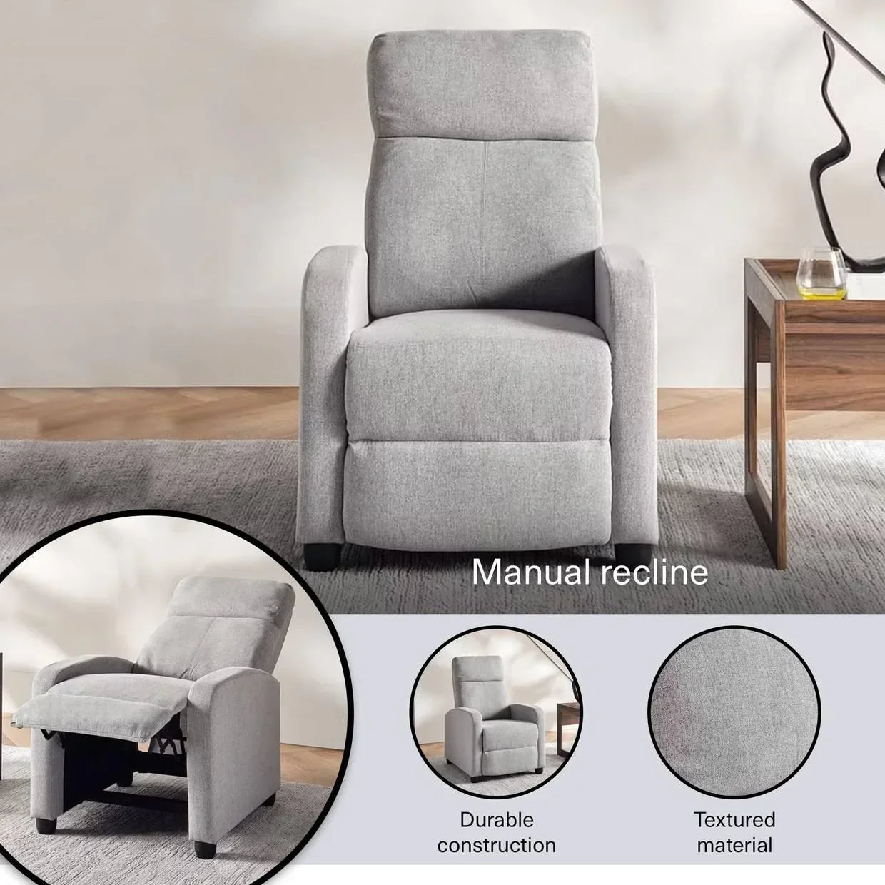 Buy Affordable Solvani Manual Recliner Chair in Dubai - UAE | Cheap Price Buy cheap and affordable sofas, chairs, lights, lamps, and home decor items online at factory wholesale prices in Dubai, Sharjah, Abu Dhabi, and across the UAE.