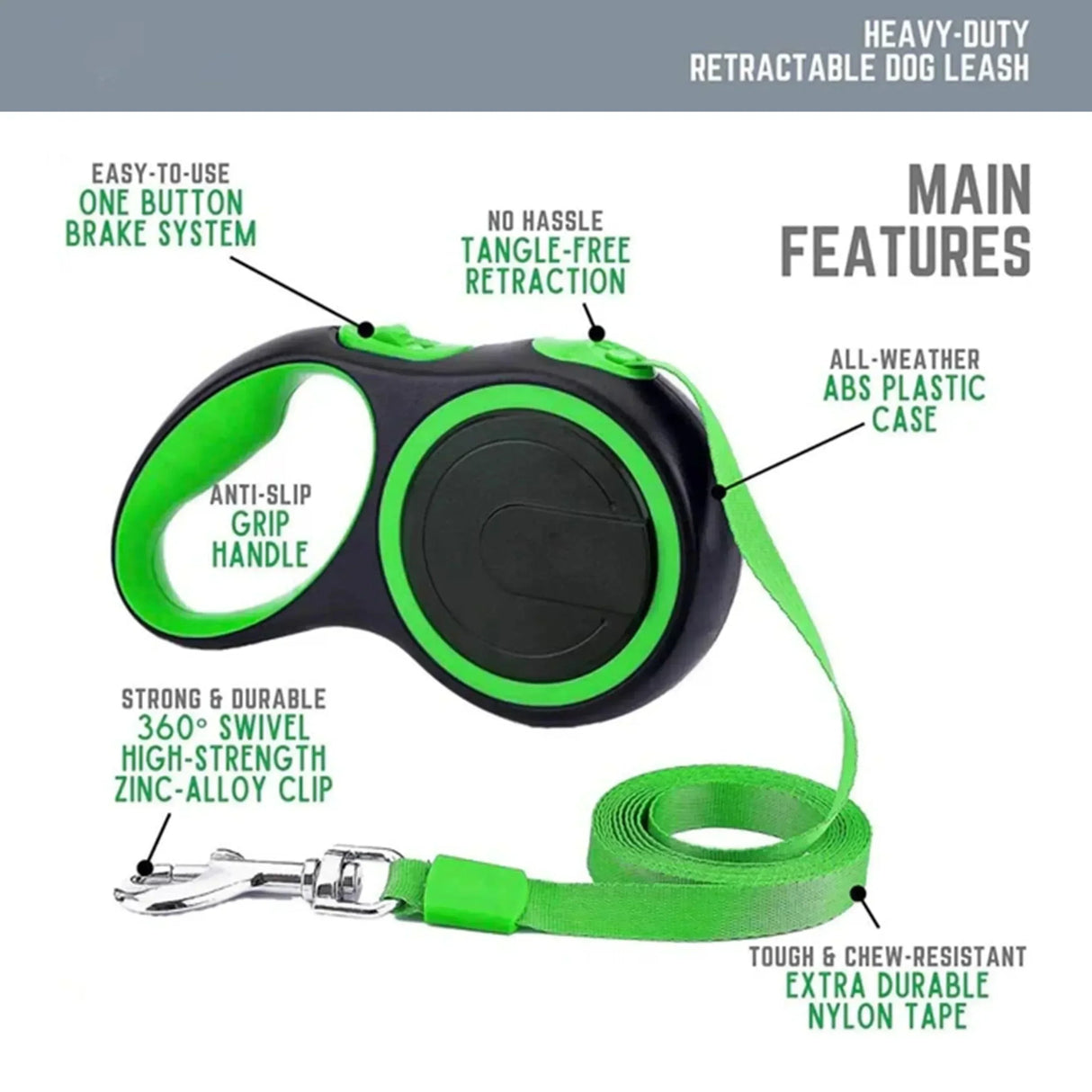 Buy Affordable Retractable Dog Leash 8M with Anti-Slip Handle in Dubai - UAE | Cheap Price