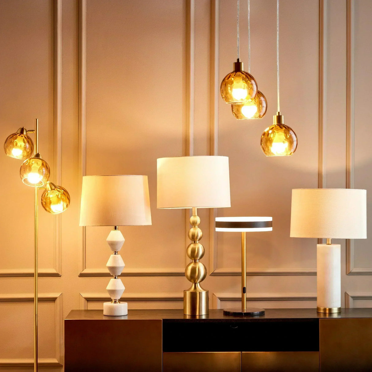 Buy Affordable Elysian Glow - Crystal Glow Glass Floor Lamp in Dubai - UAE | Cheap Price