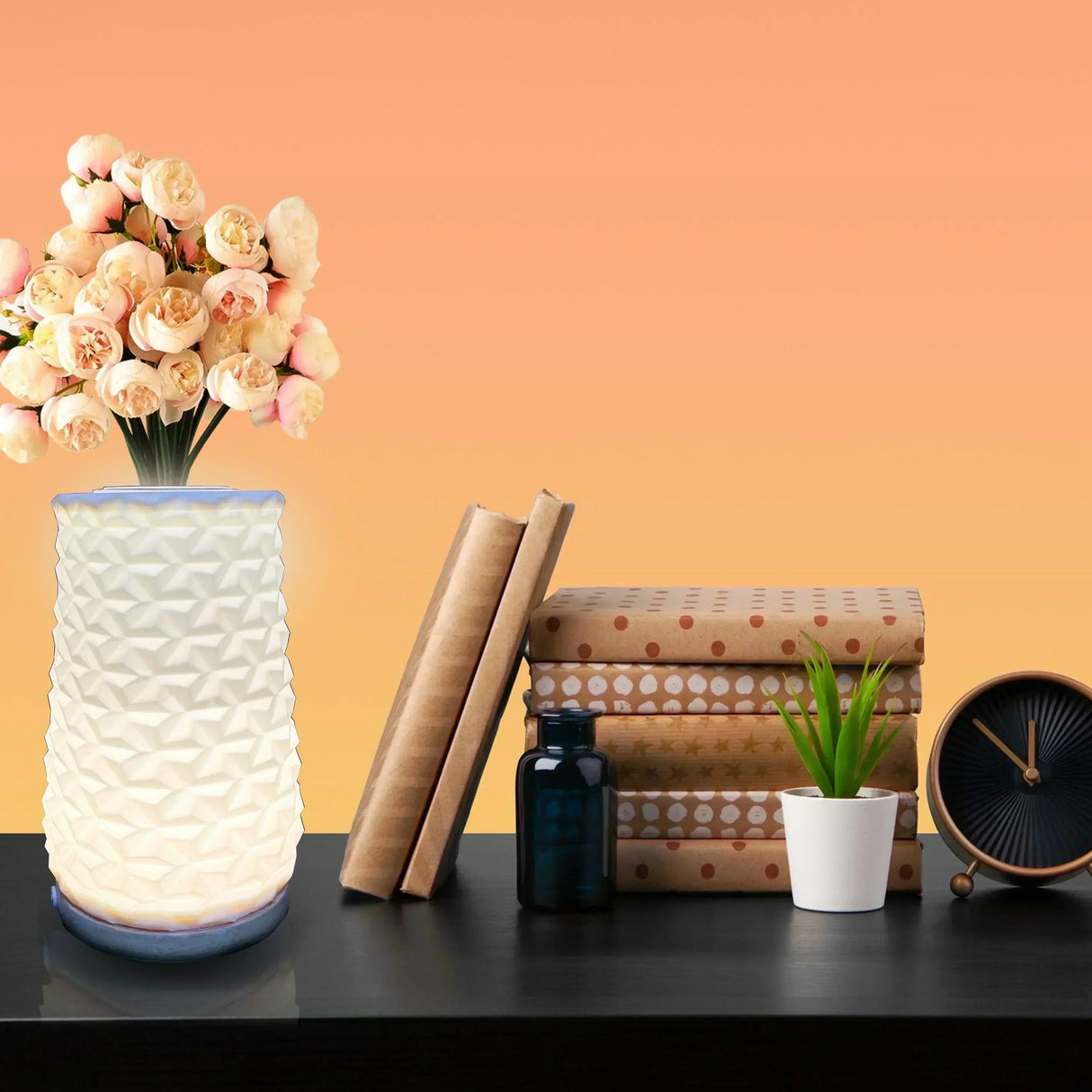 Buy Affordable 2 in 1 Crystal Design Table Lamp & Flower Vase in Dubai - UAE | Cheap Price