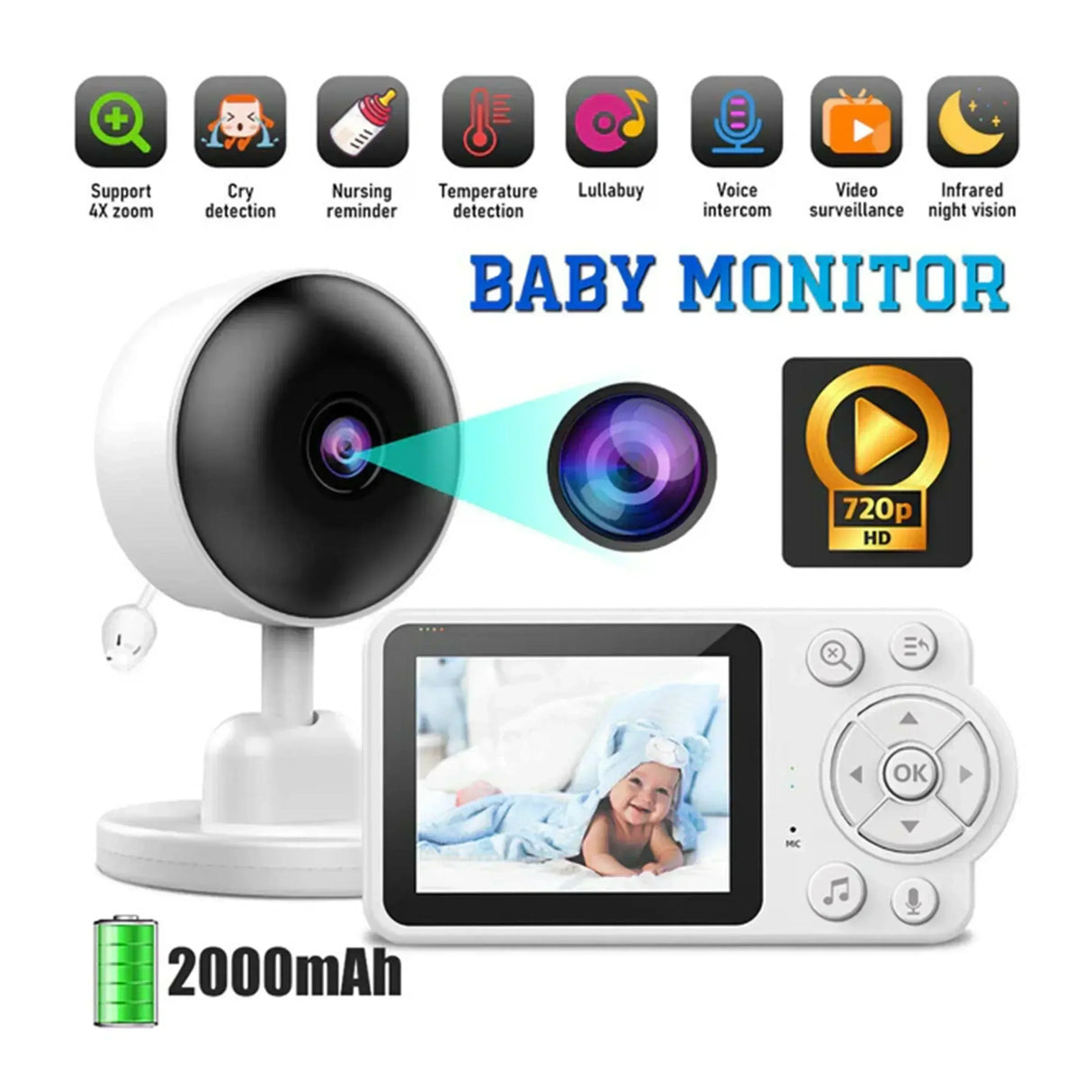 Buy Affordable Wireless Audio and Video Baby Monitor Security Camera in Dubai - UAE | Cheap Price