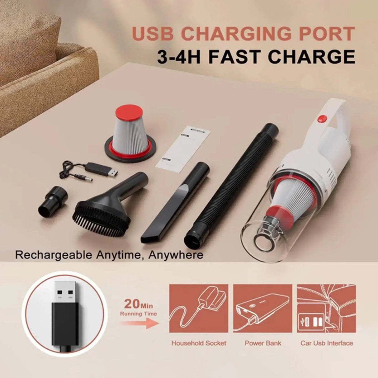 Buy Affordable HOCC Handheld Cordless Vacuum Cleaner in Dubai - UAE | Cheap Price