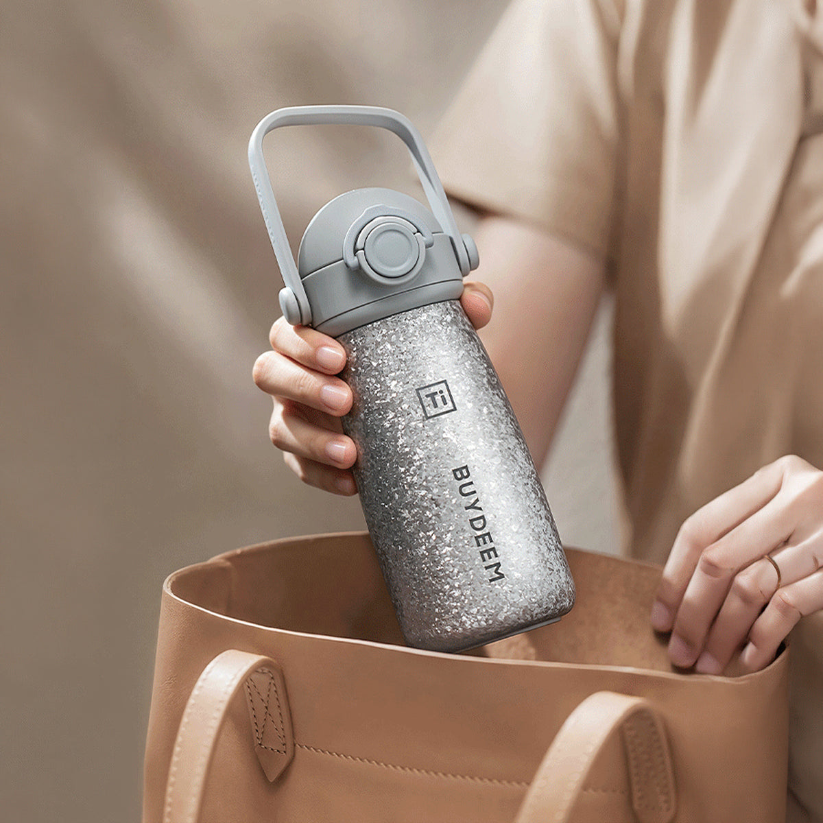 BUYDEEM Planet Pure Titanium Insulated Bottle