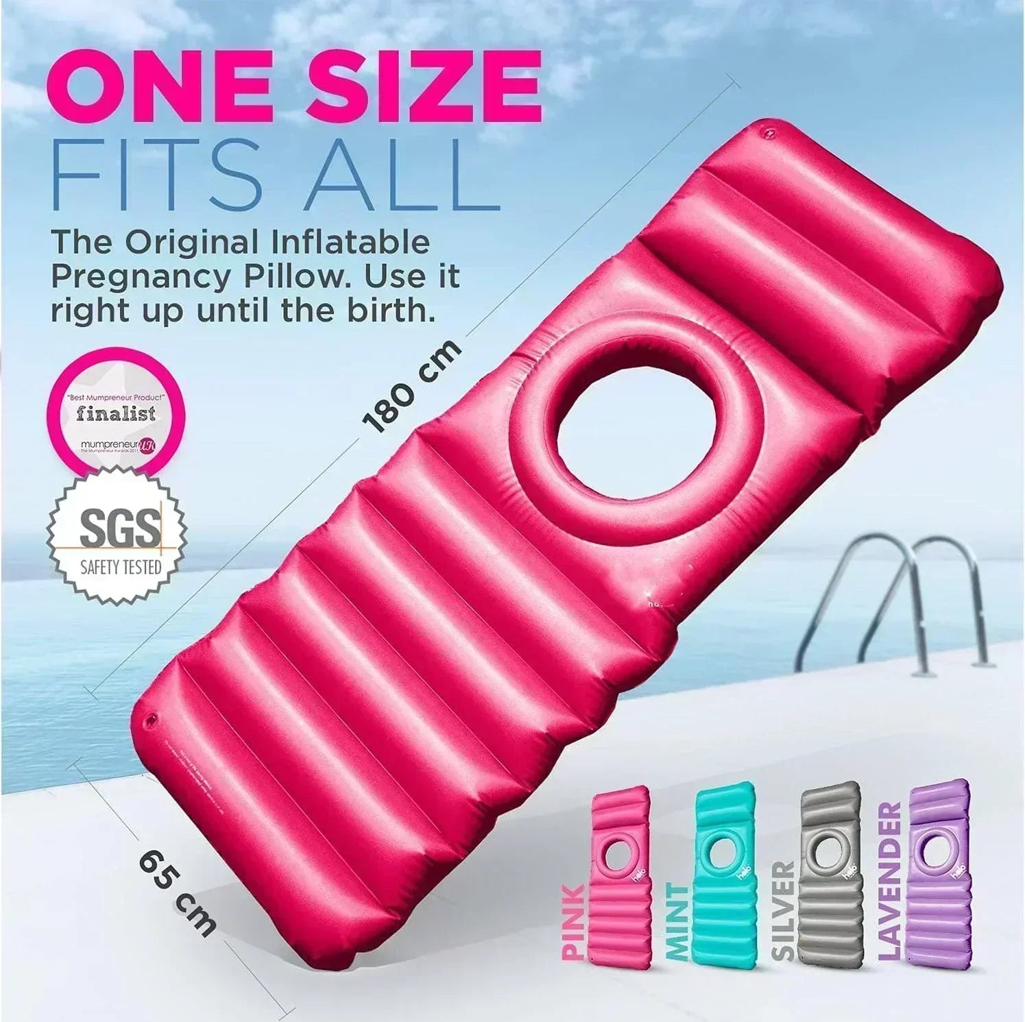 Buy Affordable The Original Inflatable Pregnancy Pillow - Pink in Dubai - UAE | Cheap Price