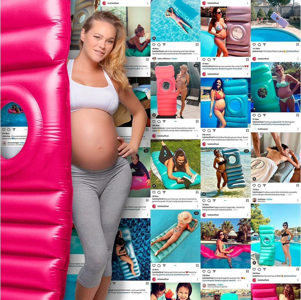 Buy Affordable The Original Inflatable Pregnancy Pillow - Pink in Dubai - UAE | Cheap Price