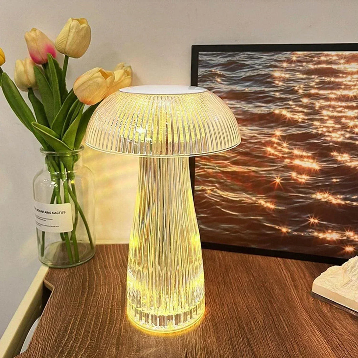 Buy Affordable Mushroom Style Crystal Touch Table Lamp in Dubai - UAE | Cheap Price