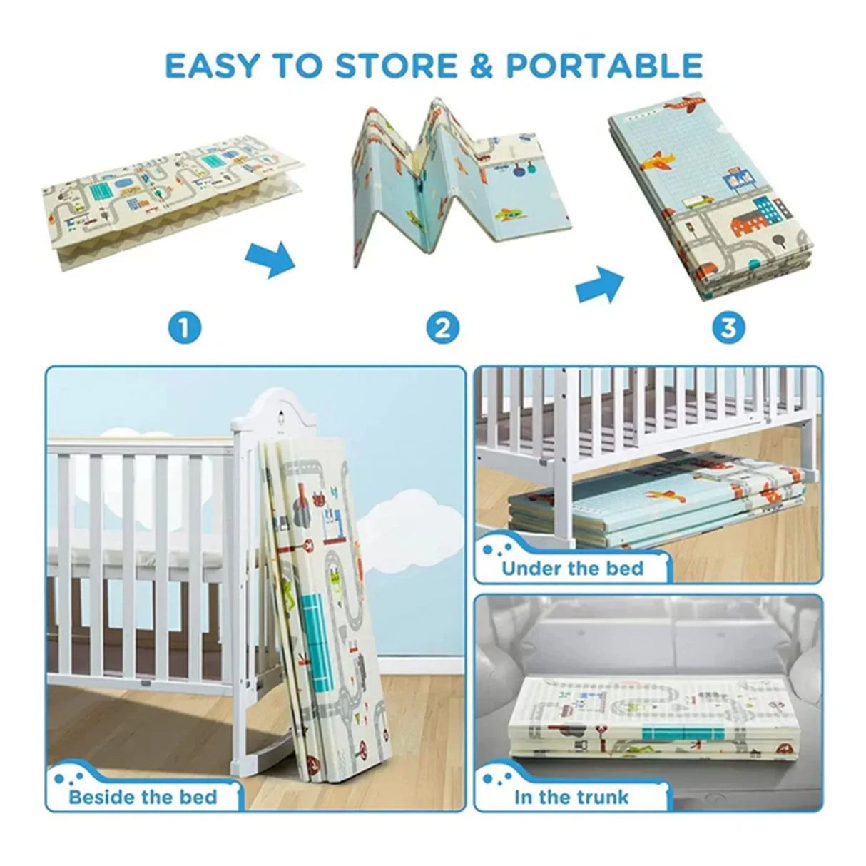 Buy Affordable HOCC Foldable Anti-Slip Baby Playmat in Dubai - UAE | Cheap Price