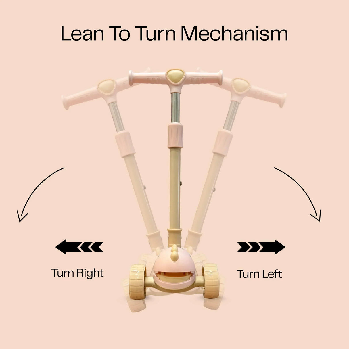 Buy Affordable Snuggle Buggy Foldable Baby Scooter with Adjustable Height (3 Levels) - Pink in Dubai - UAE | Cheap Price