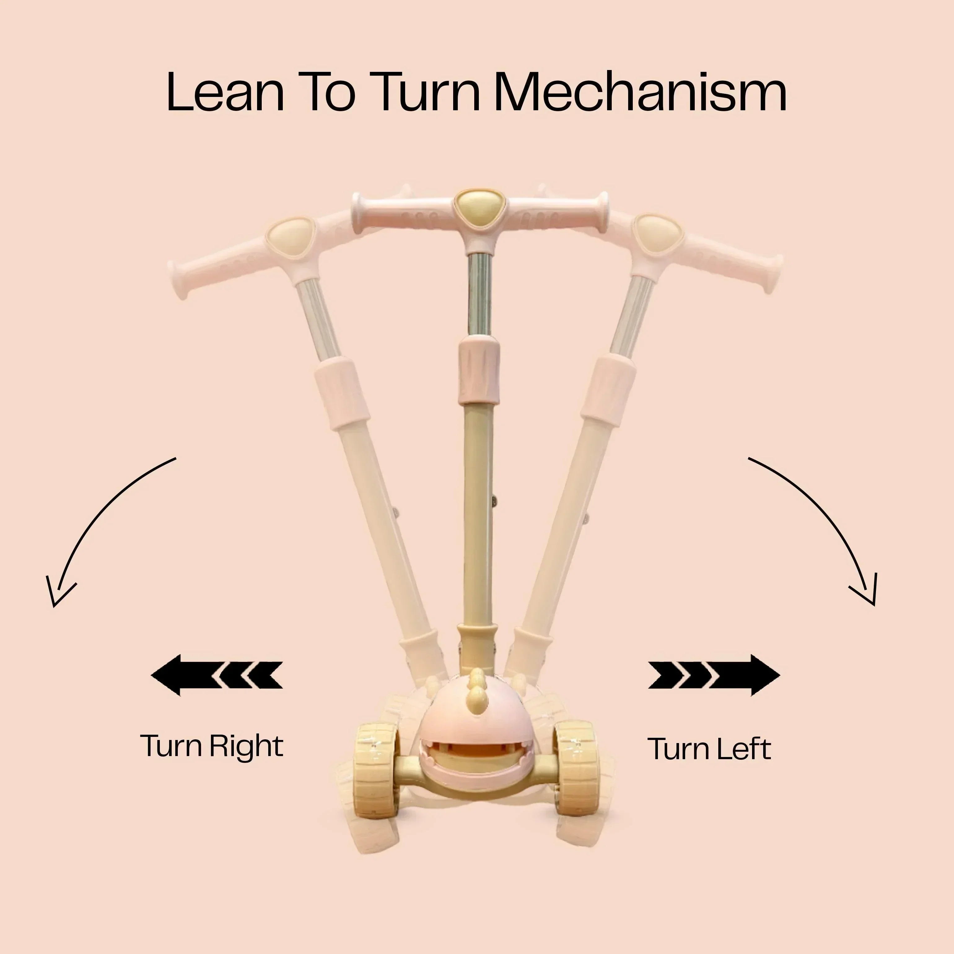 Buy Affordable Snuggle Buggy Foldable Baby Scooter with Adjustable Height (3 Levels) - Pink in Dubai - UAE | Cheap Price