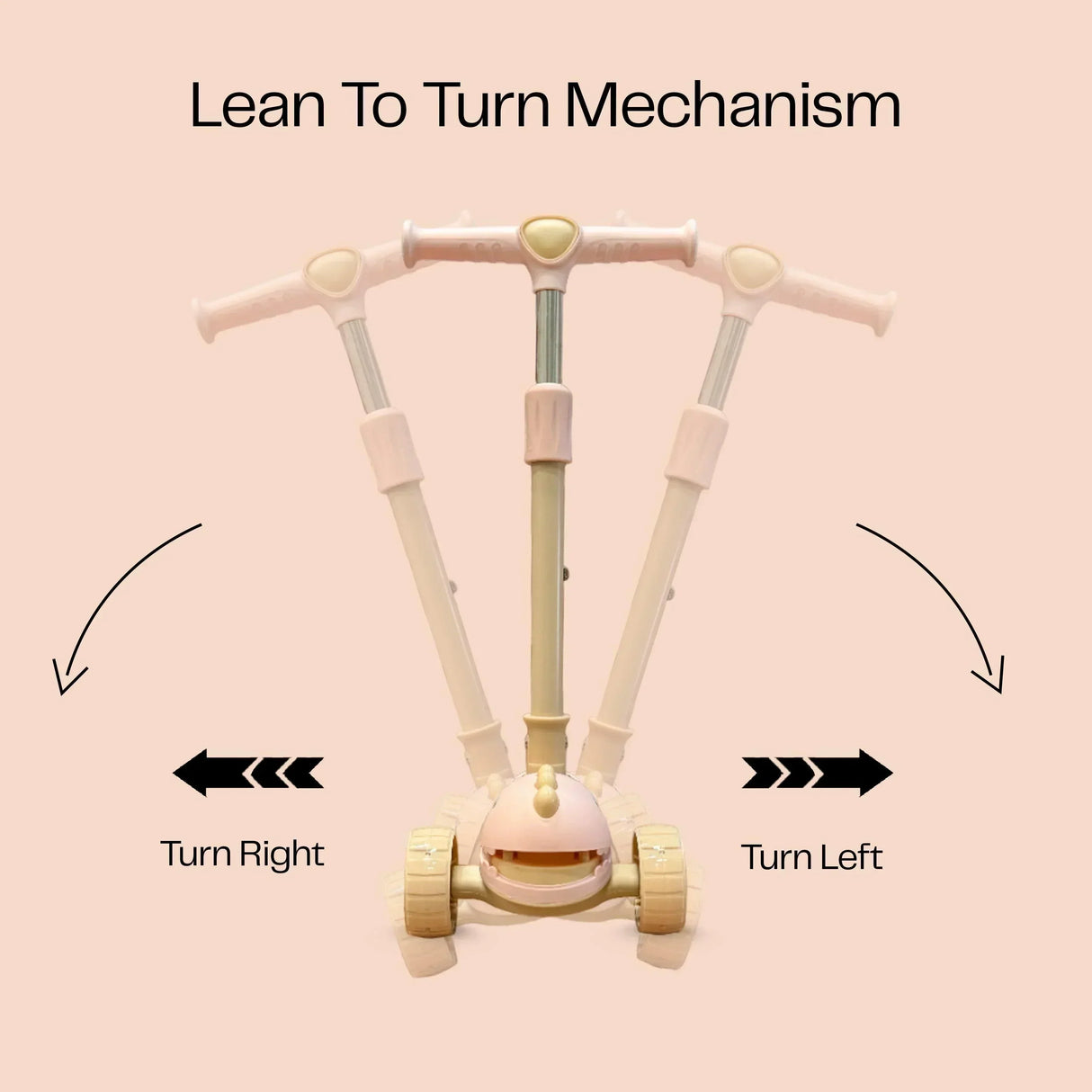 Buy Affordable Snuggle Buggy Foldable Baby Scooter with Adjustable Height (3 Levels) - Pink in Dubai - UAE | Cheap Price