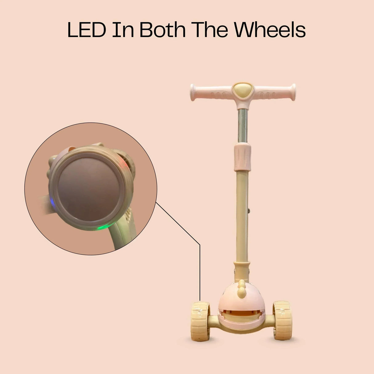 Buy Affordable Snuggle Buggy Foldable Baby Scooter with Adjustable Height (3 Levels) - Pink in Dubai - UAE | Cheap Price