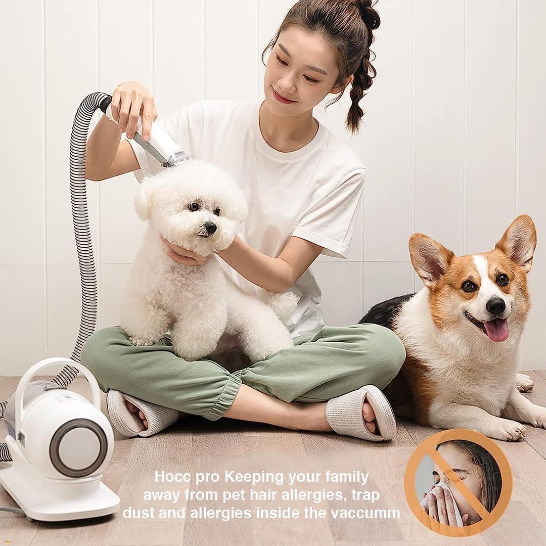 Buy Affordable HOCC P1 Pro Pet Grooming Kit & Vacuum Suction. in Dubai - UAE | Cheap Price
