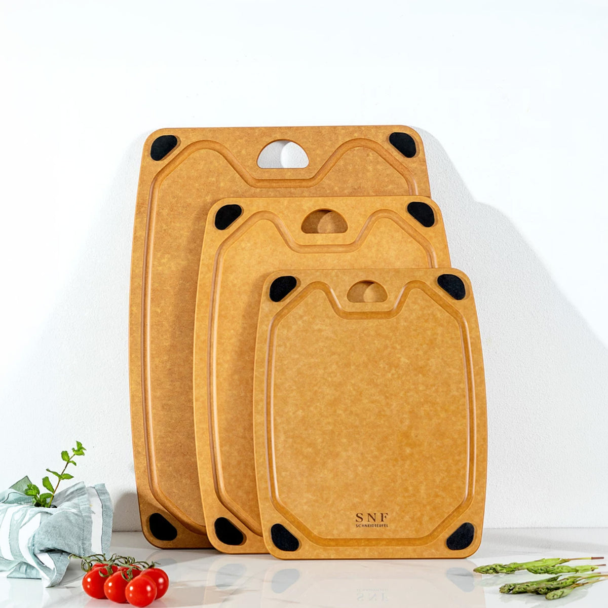 SNF Noire Wood Fibre Antibacterial Cutting Board XL