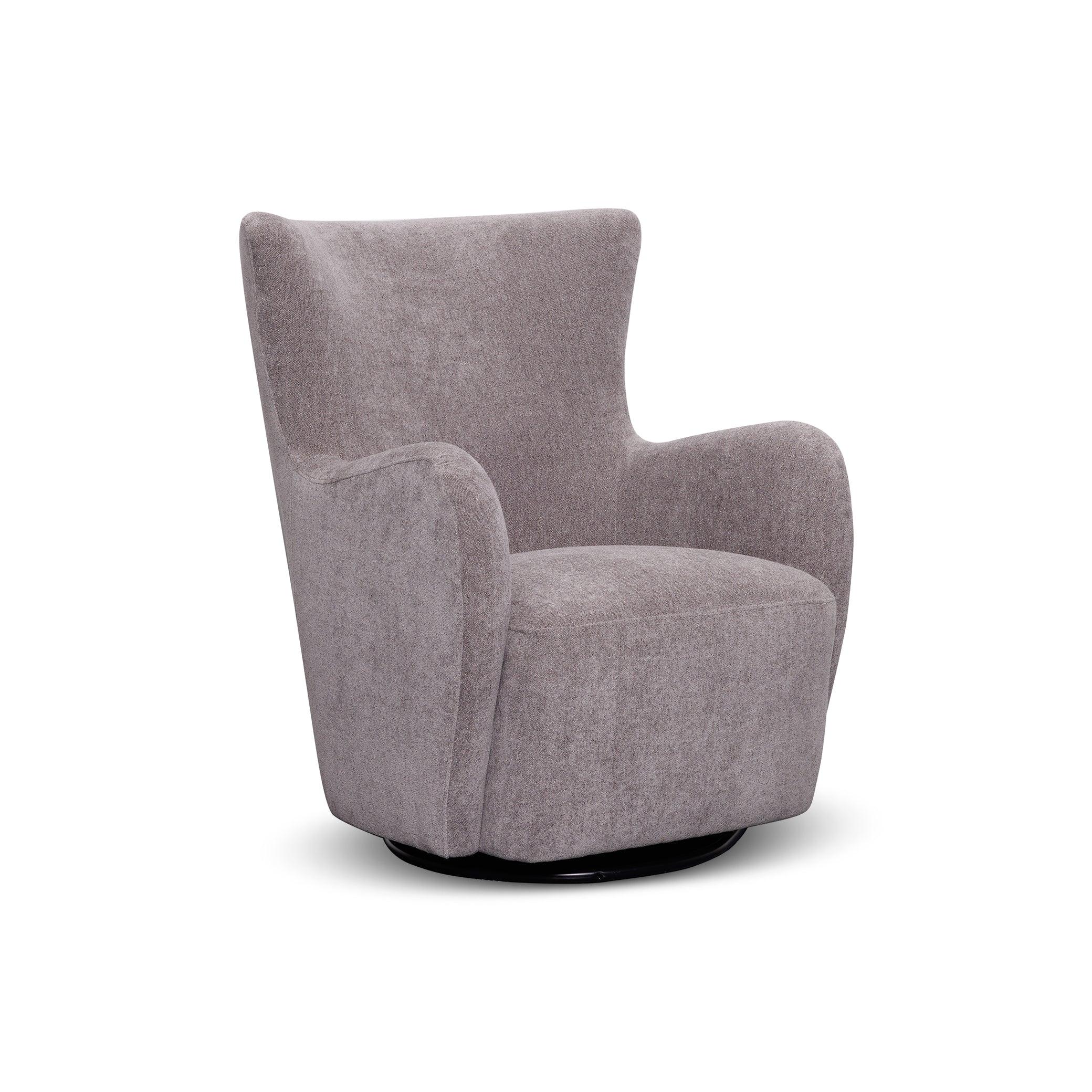 Gray swivel chair on a white background