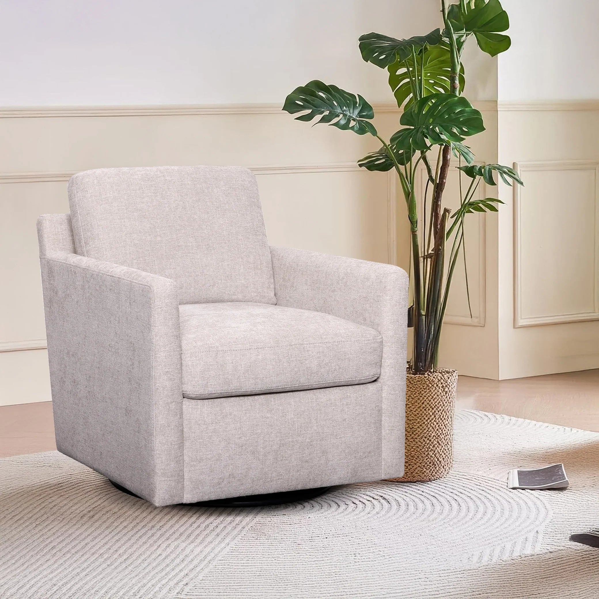 Buy Affordable Harris Swivel Chair - Stone in Dubai - UAE | Cheap Price Buy cheap and affordable sofas, chairs, lights, lamps, and home decor items online at factory wholesale prices in Dubai, Sharjah, Abu Dhabi, and across the UAE.