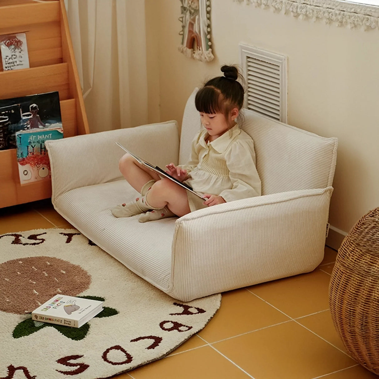 Buy Affordable Mesa Adjustable Comfy Lazy Floor Sofa - White in Dubai - UAE | Cheap Price Buy cheap and affordable sofas, chairs, lights, lamps, and home decor items online at factory wholesale prices in Dubai, Sharjah, Abu Dhabi, and across the UAE.