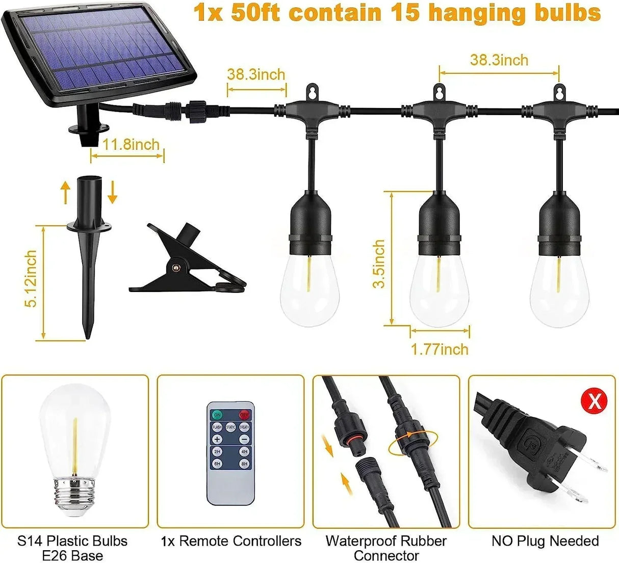 Buy Affordable Solar String Remote Control Lights in Dubai - UAE | Cheap Price