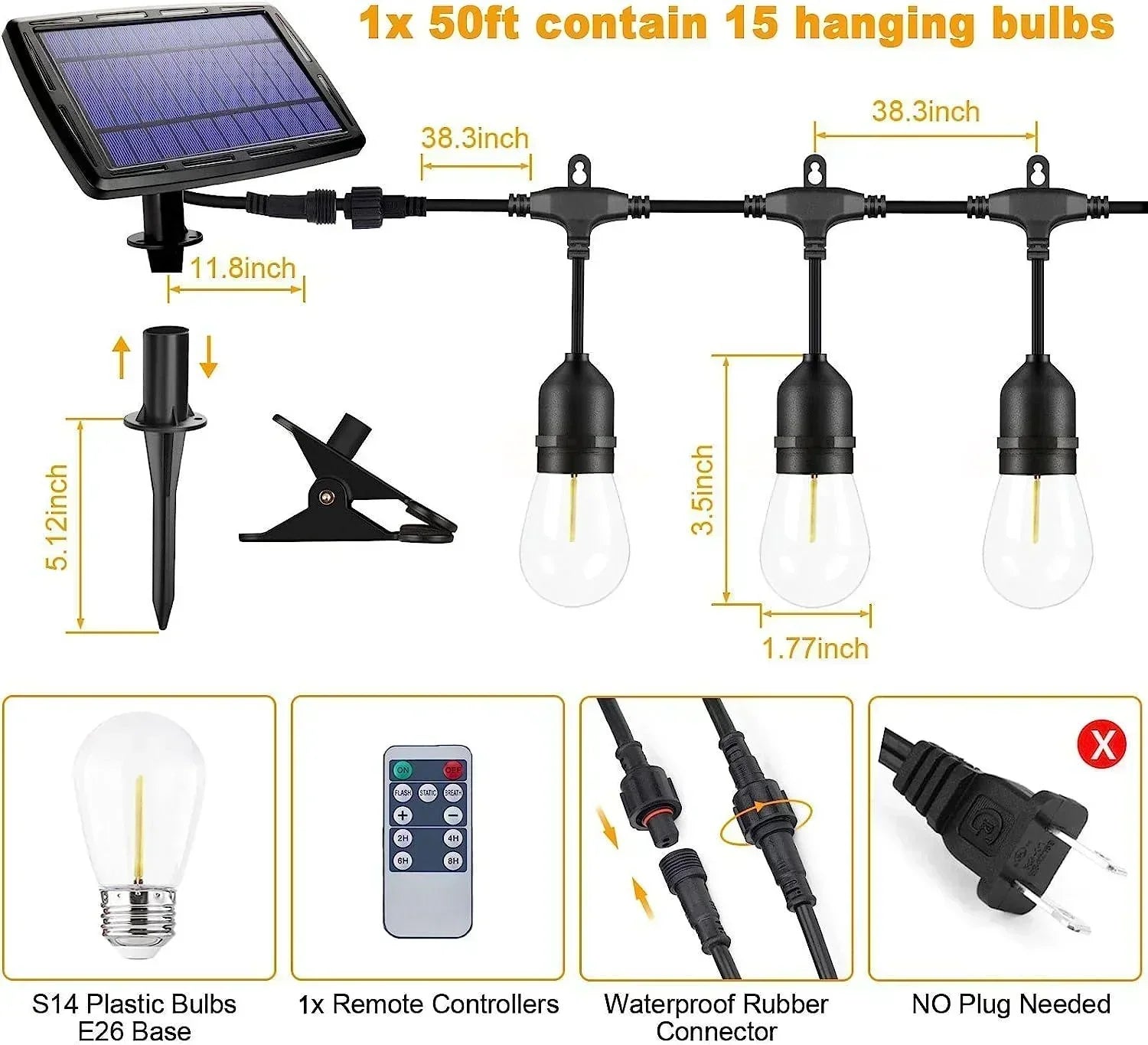 Buy Affordable Solar String Remote Control Lights in Dubai - UAE | Cheap Price