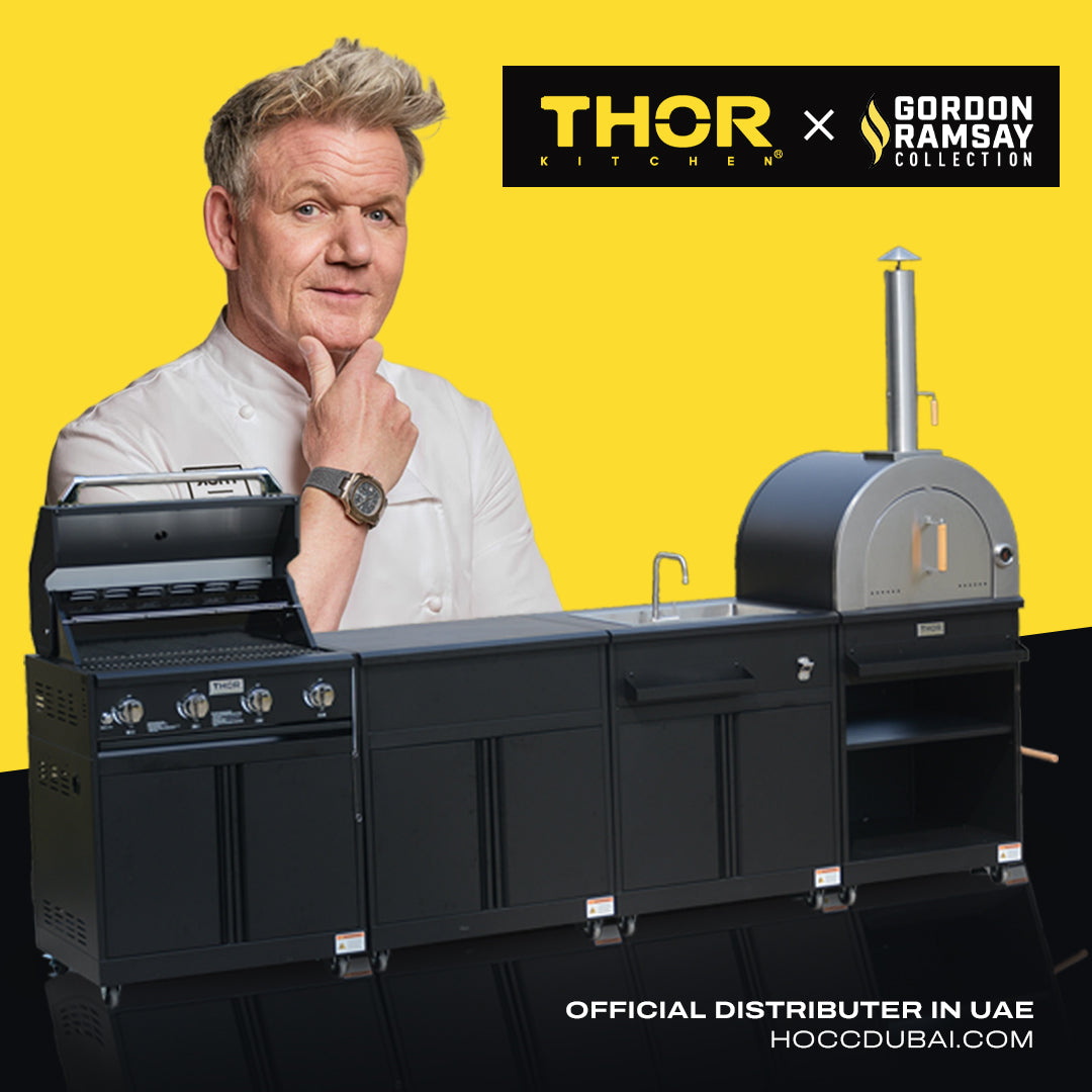 Thor Kitchen 4-Piece Modular Outdoor Kitchen Island - Black