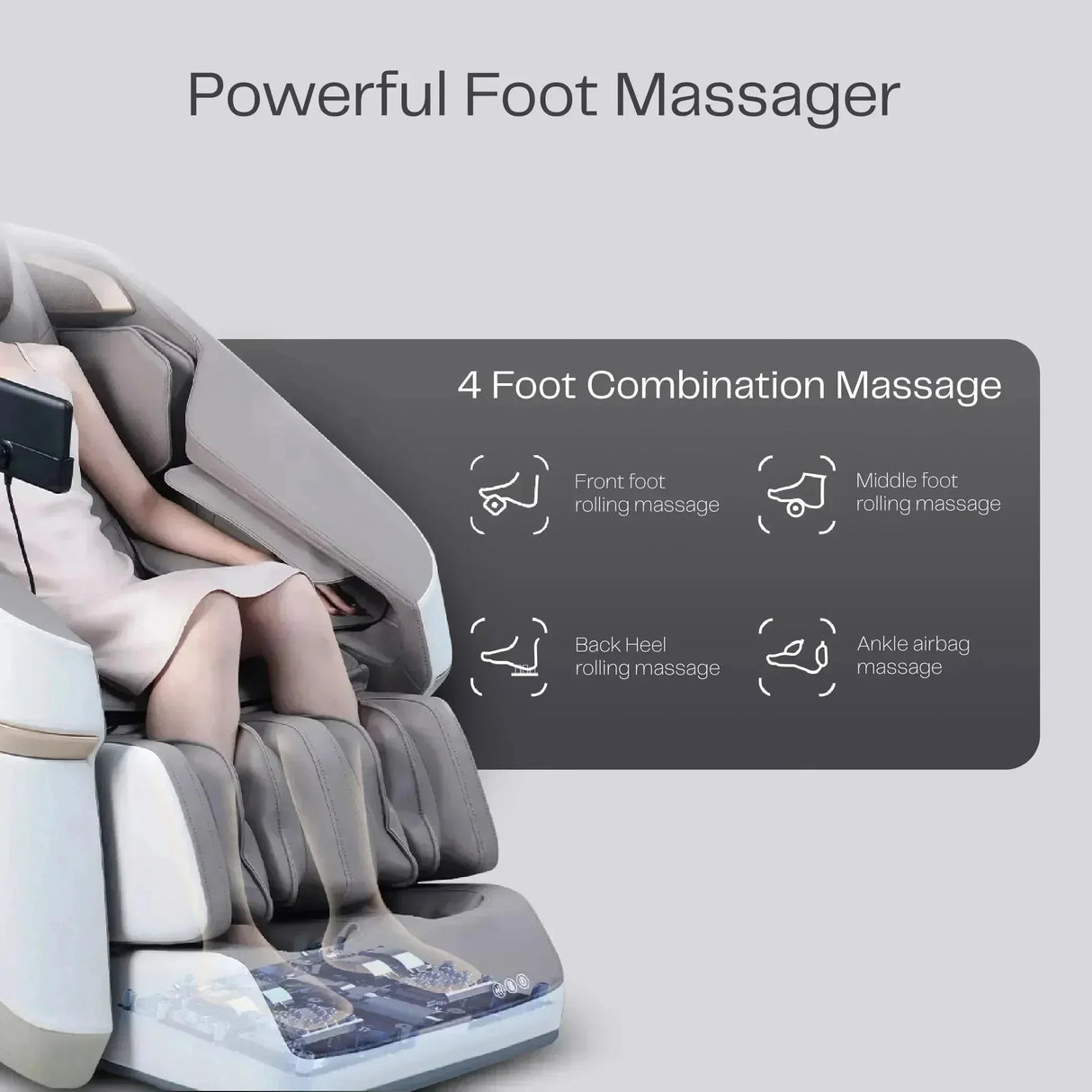 Buy Affordable Jimny Massage Chair (A36MAX Grey) in Dubai - UAE | Cheap Price Buy cheap and affordable sofas, chairs, lights, lamps, and home decor items online at factory wholesale prices in Dubai, Sharjah, Abu Dhabi, and across the UAE.