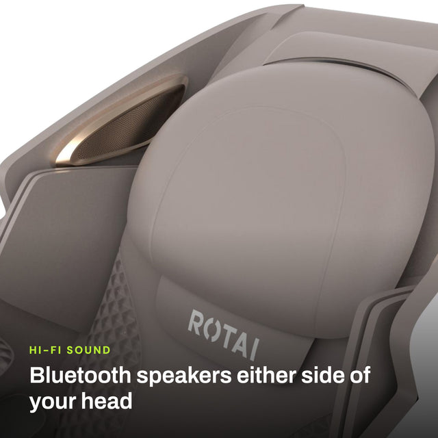 Bluetooth speakers built into the headrest of the Royal Magestic Pro Max