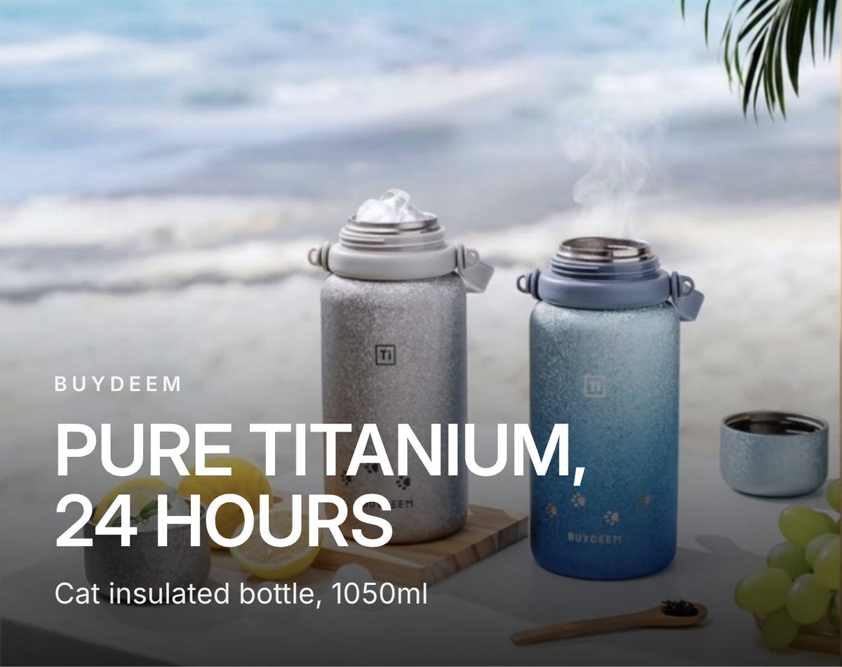 BUYDEEM Cat Pure Titanium Insulated Bottle 1050ml (T401)