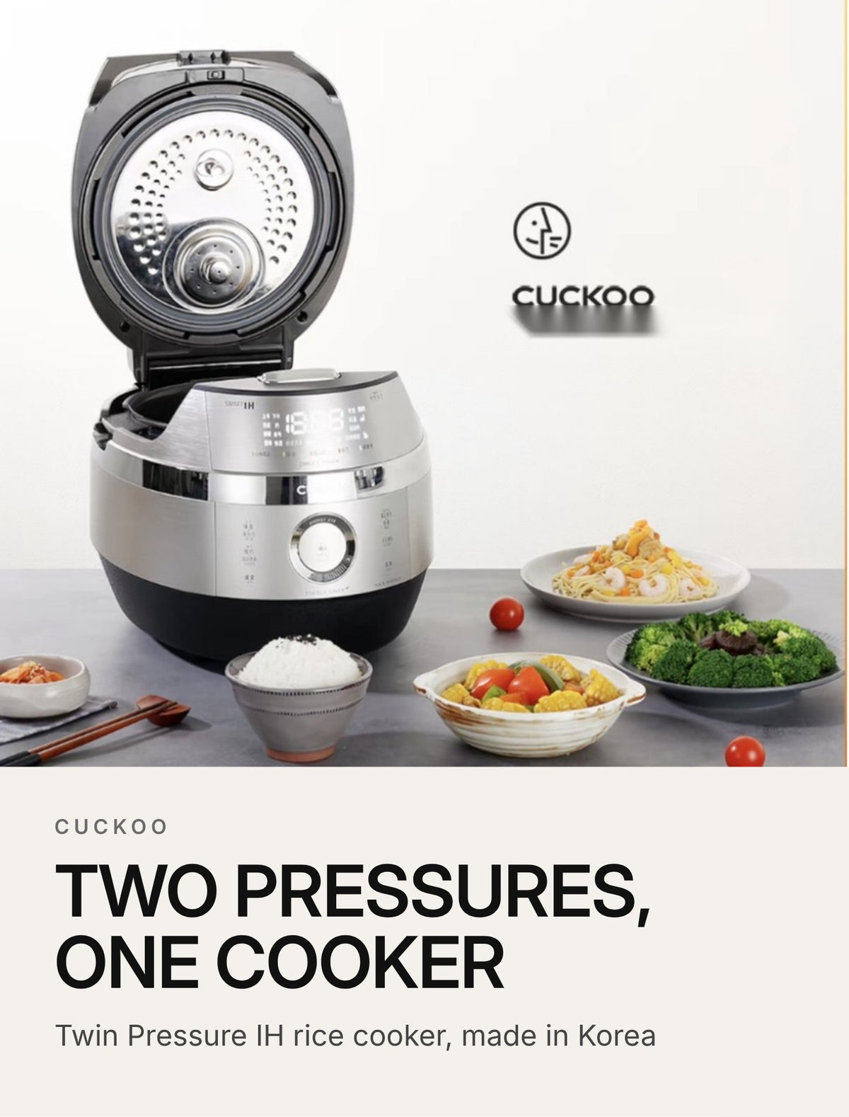 CUCKOO Twin Pressure IH Rice Cooker – Master Chef (CRP-JHTS)