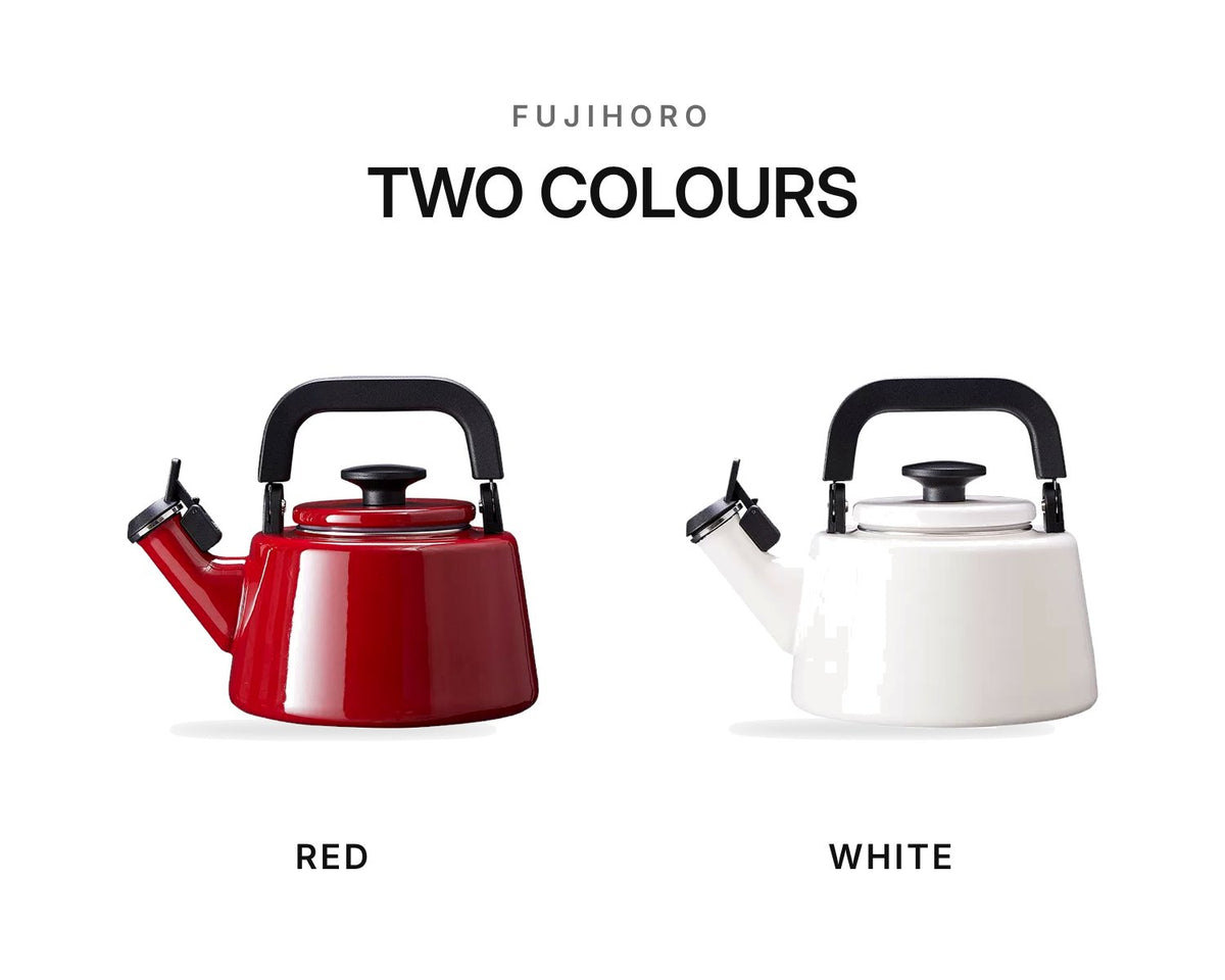 FUJIHORO Enamel Whistling Kettle 2.1 L – highlights: options