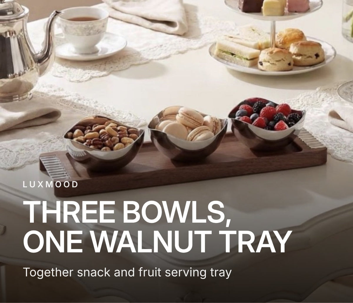 LUXMOOD Together Snack & Fruit Serving Tray