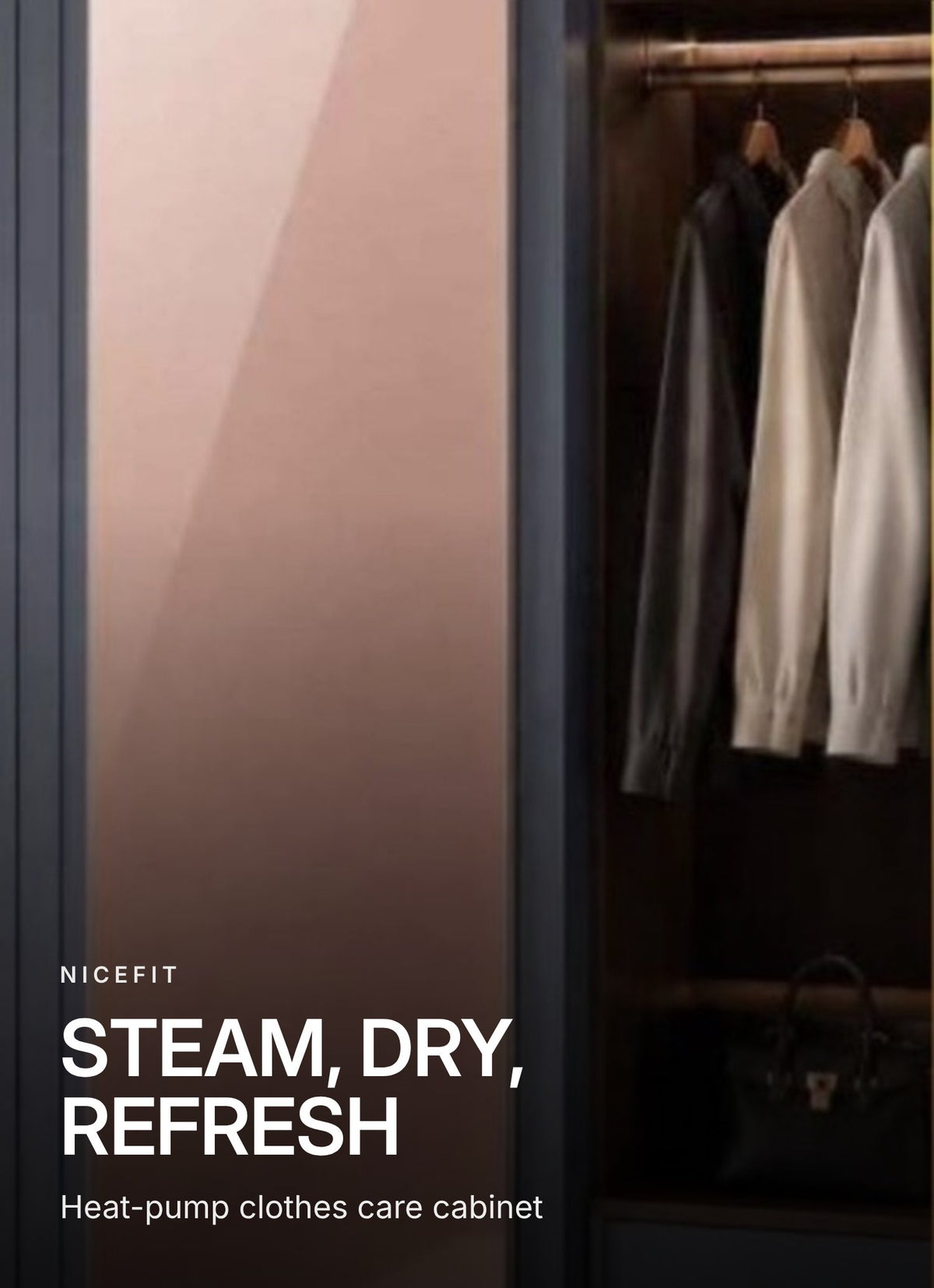 Nicefit Heat-Pump Clothes Care Cabinet NHP-04SE01 – Rose Pink