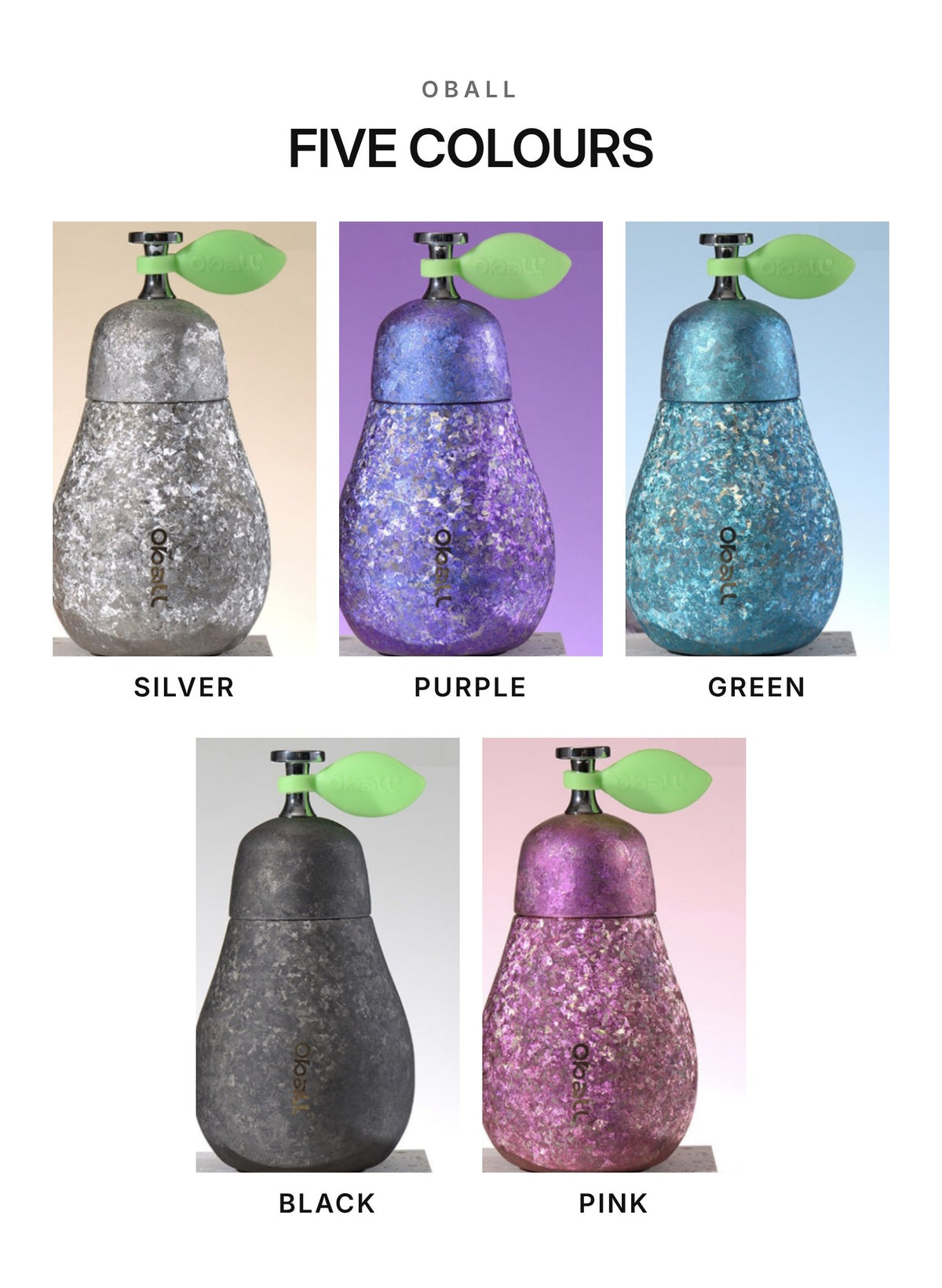 oball Pear Pure Titanium Travel Cup 340ml