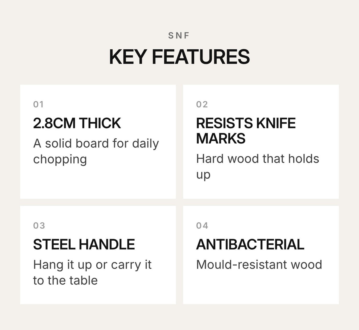 SNF Noire Golden Sandalwood Cutting Board