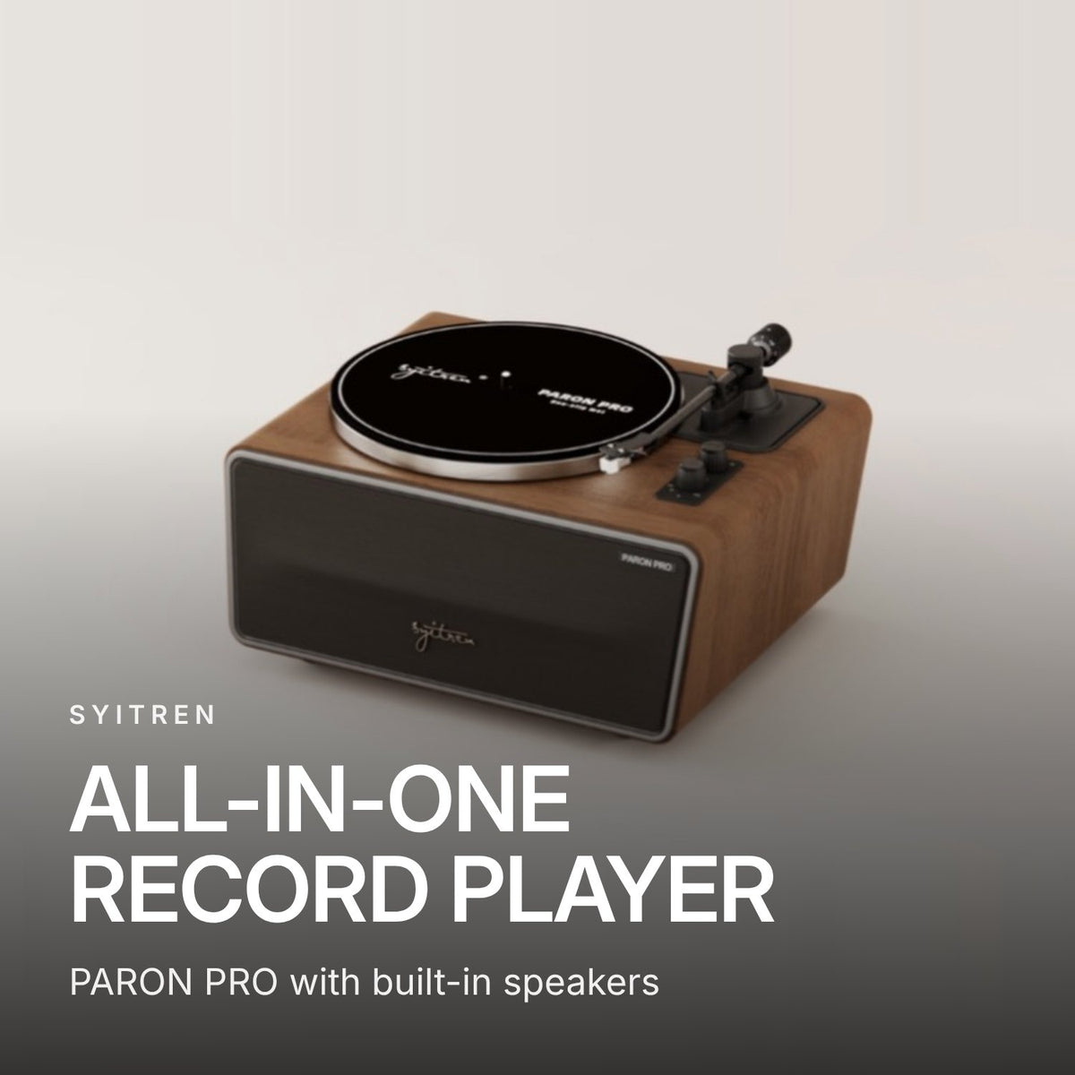 syitren PARON PRO Vinyl Record Player with Built-in Speakers