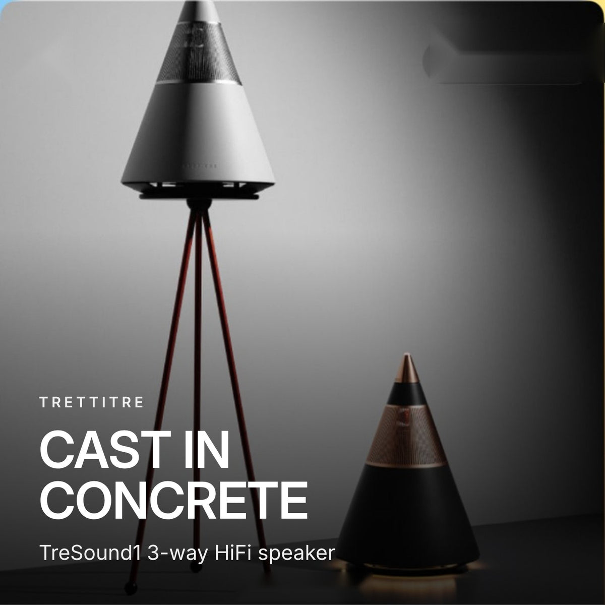 TRETTITRE TreSound1 Concrete HiFi Bluetooth Speaker