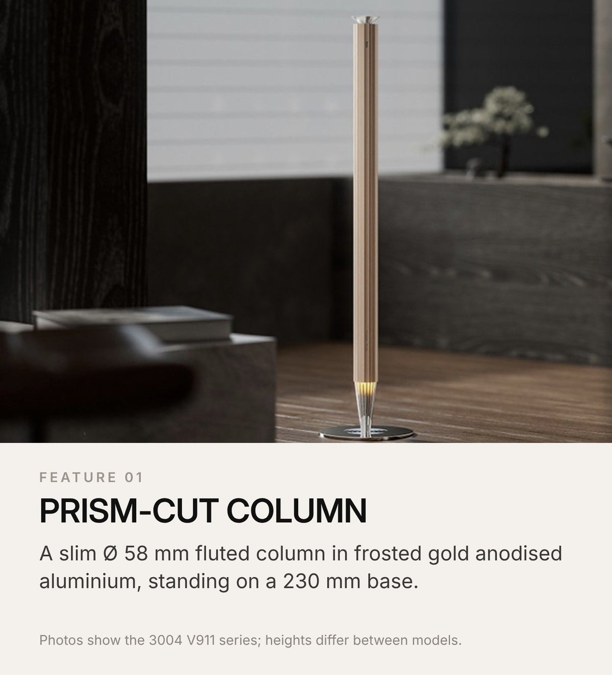 3004 V911M Floor-Standing Aroma Diffuser – Frosted Gold