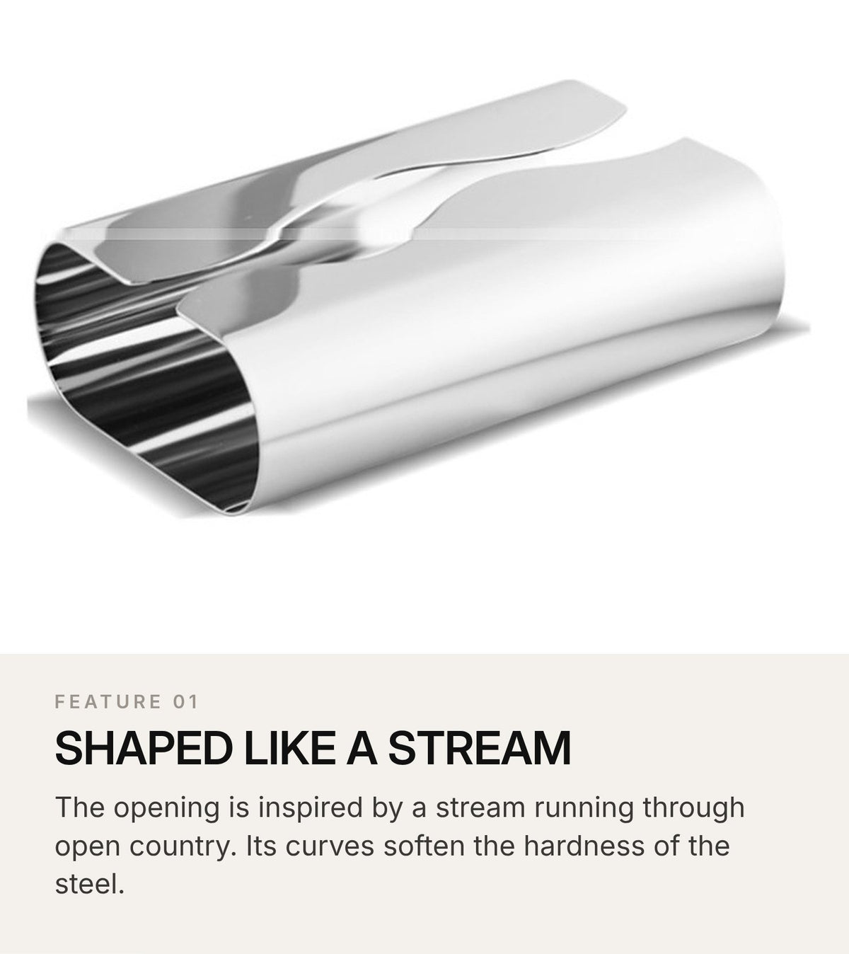 LUXMOOD Flow Stainless Steel Tissue Box