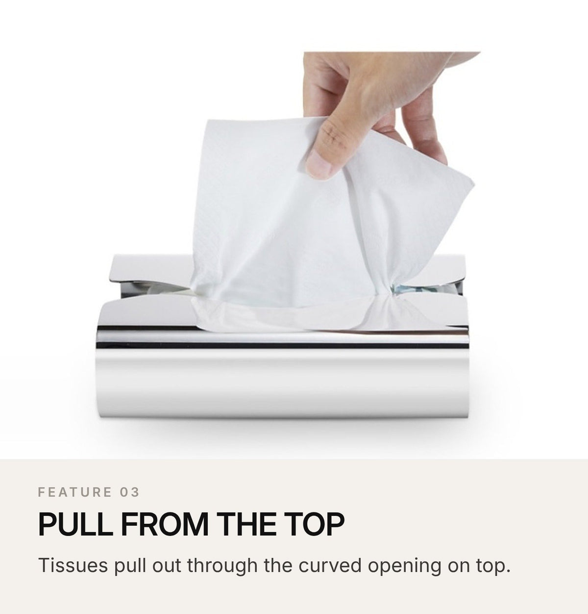 LUXMOOD Flow Stainless Steel Tissue Box