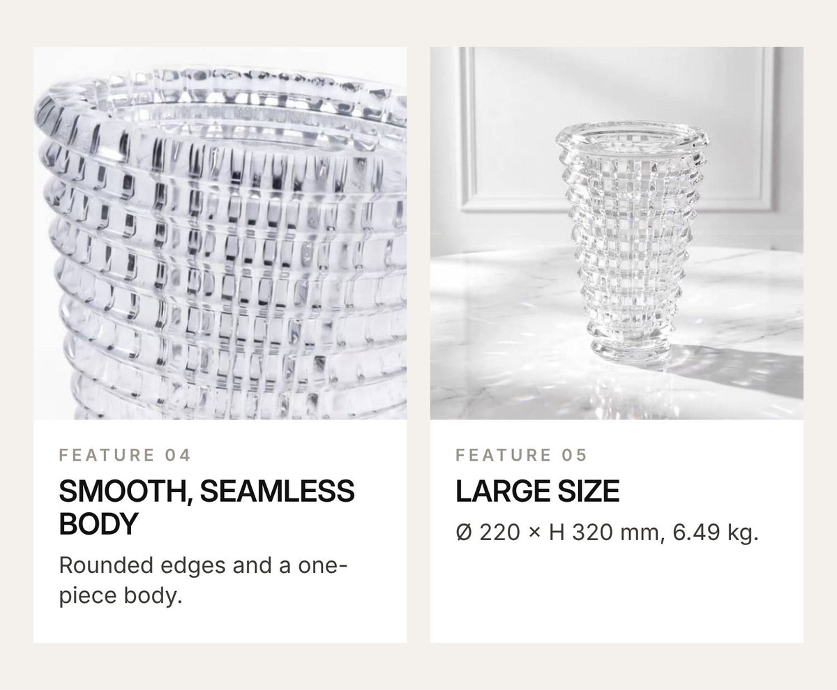 LUXMOOD Round Light Crystal Vase – Large