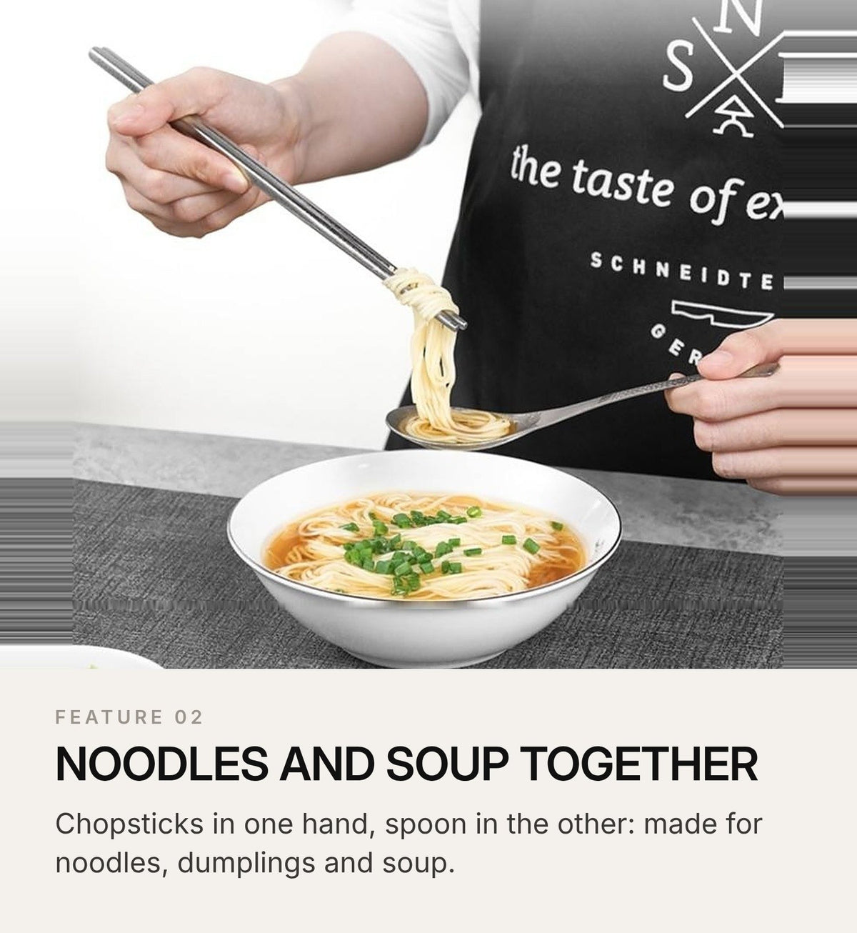 SNF Pure Titanium Chopsticks & Spoon Set – 8 Pieces