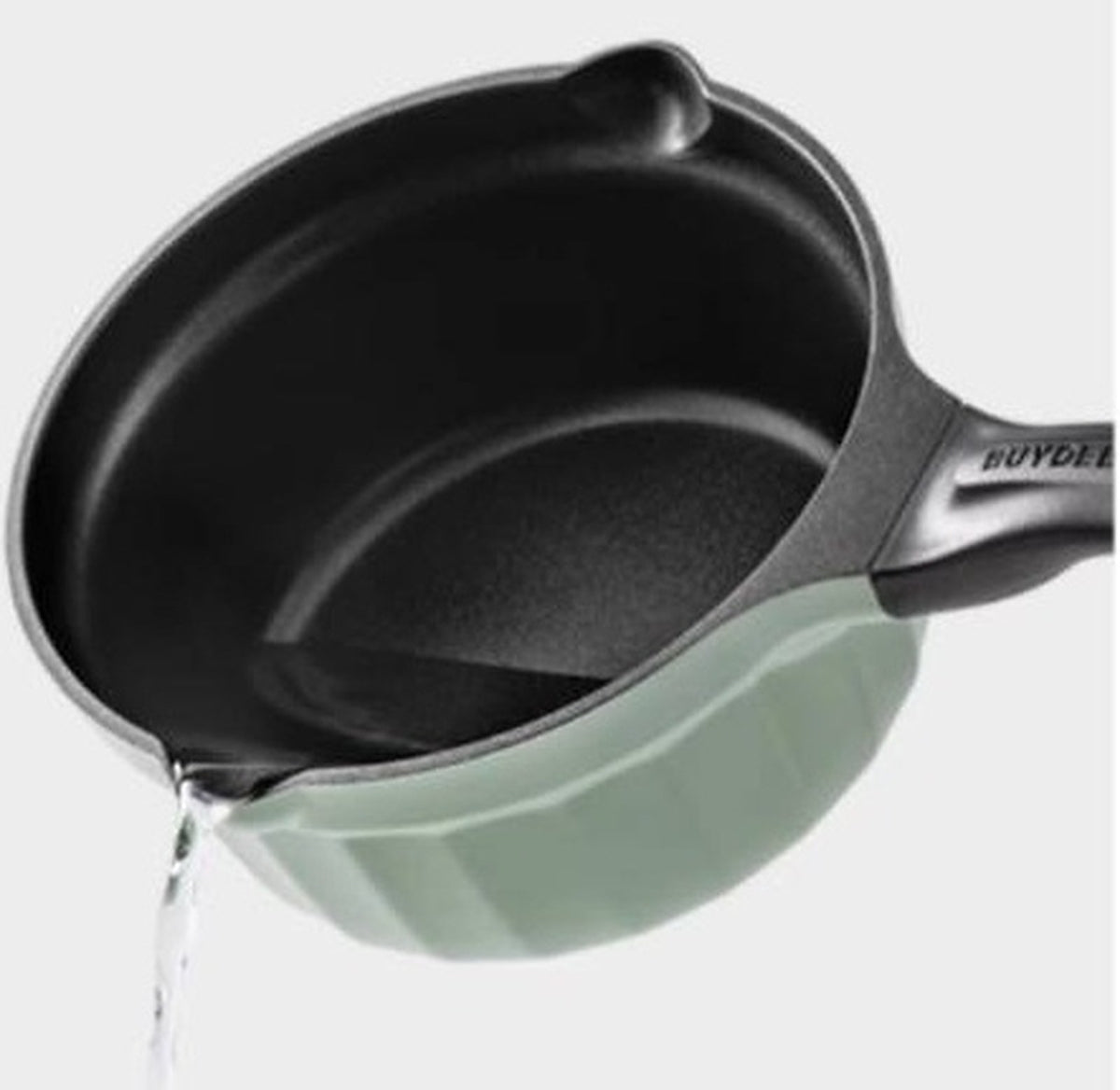 BUYDEEM CP143 Non-Stick Milk Pan 20cm with Glass Lid – two pouring spouts