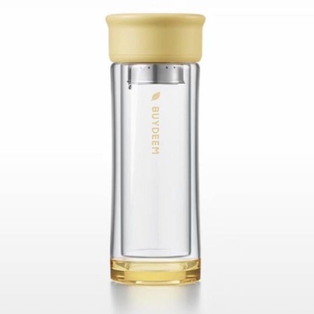 Buy BUYDEEM Glass Tea Tumbler with Titanium Infuser 300ml Online in Dubai, Abu Dhabi, UAE