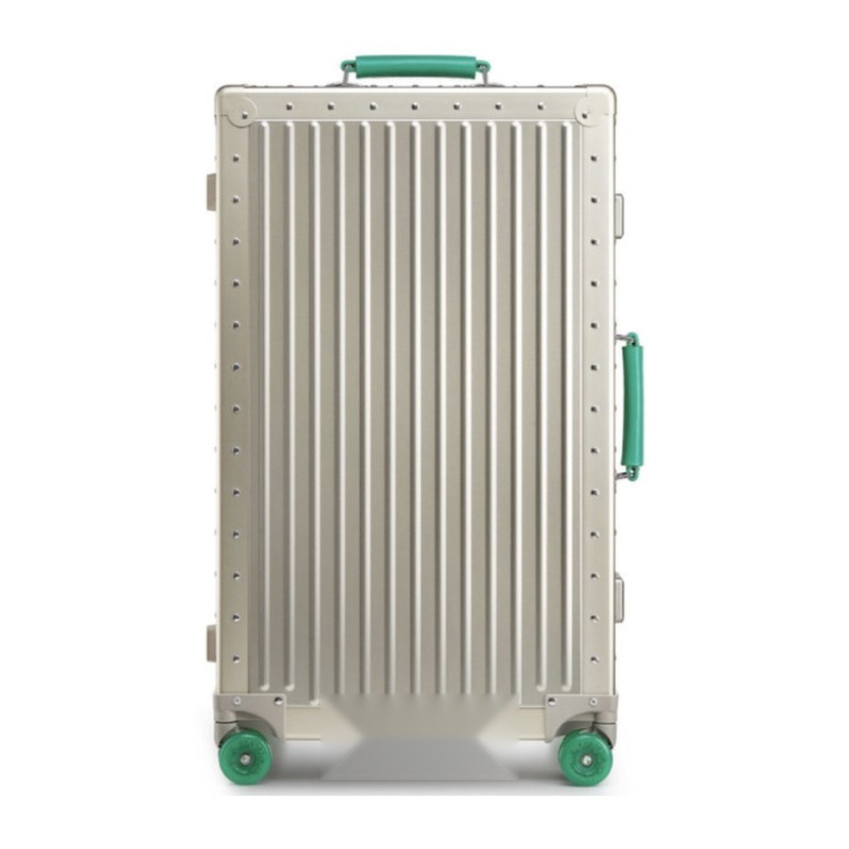 dreamTraveller aluminium trolley case in gold / green