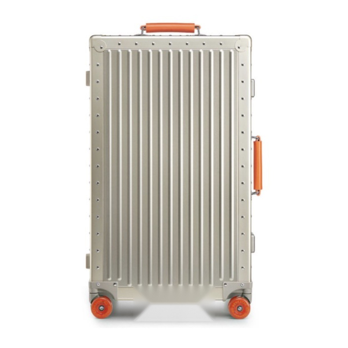 dreamTraveller aluminium trolley case in gold / orange