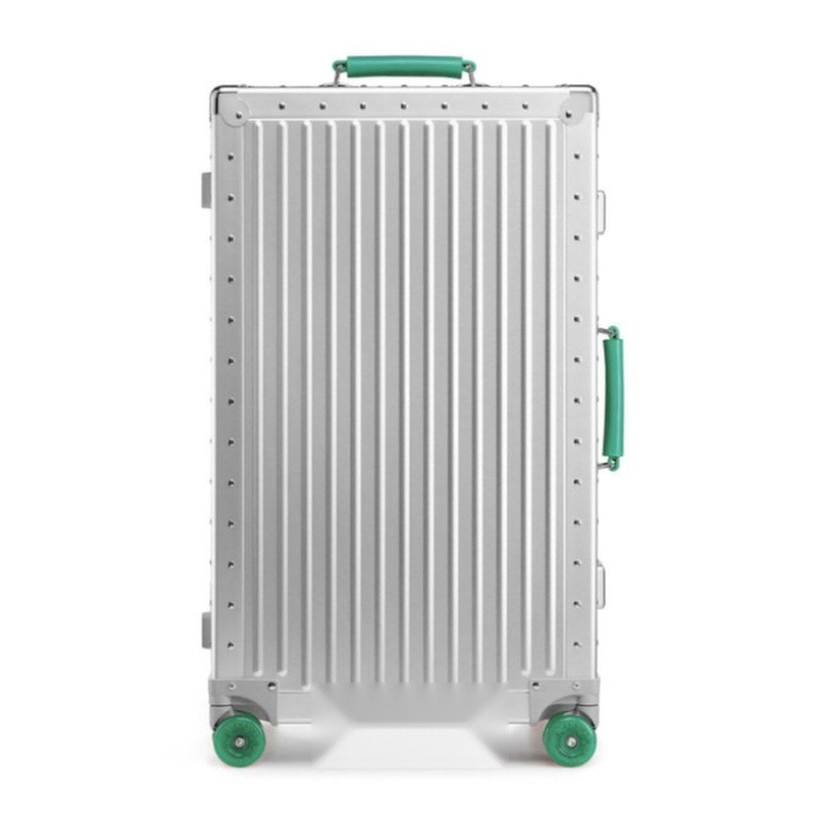 dreamTraveller aluminium trolley case in silver / green