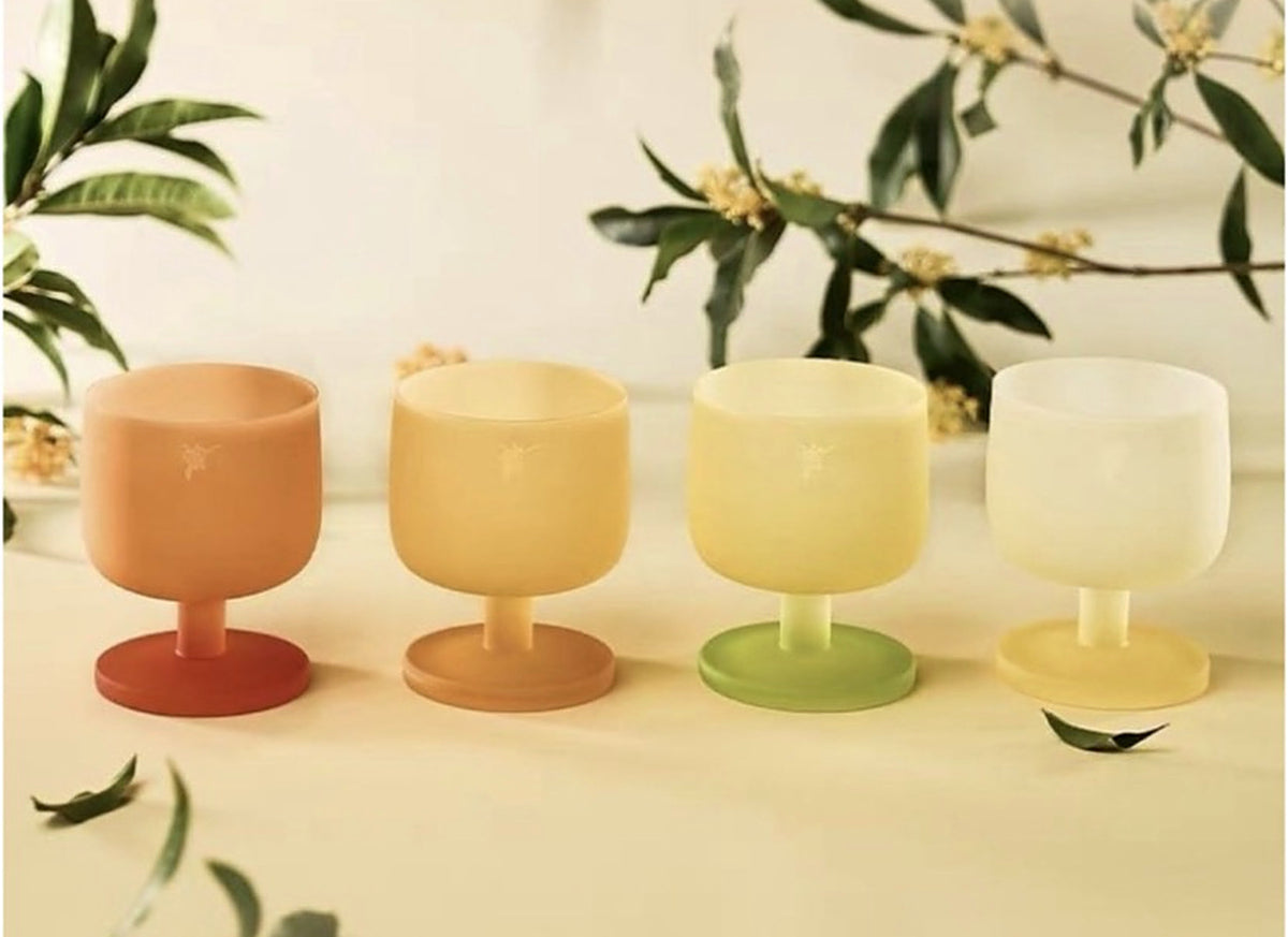 MU16 Candy Series Four Seasons Glass Set – 4 Glasses – Osmanthus set with blossom