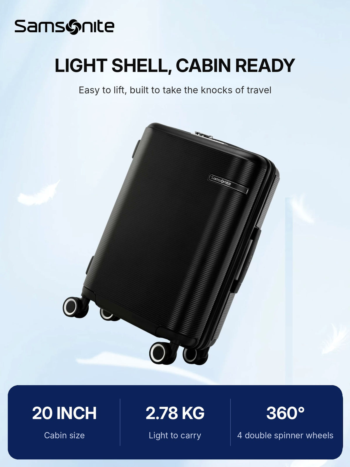 Buy Samsonite QD3 20-Inch Spinner Suitcase Online in Dubai, Abu Dhabi, UAE