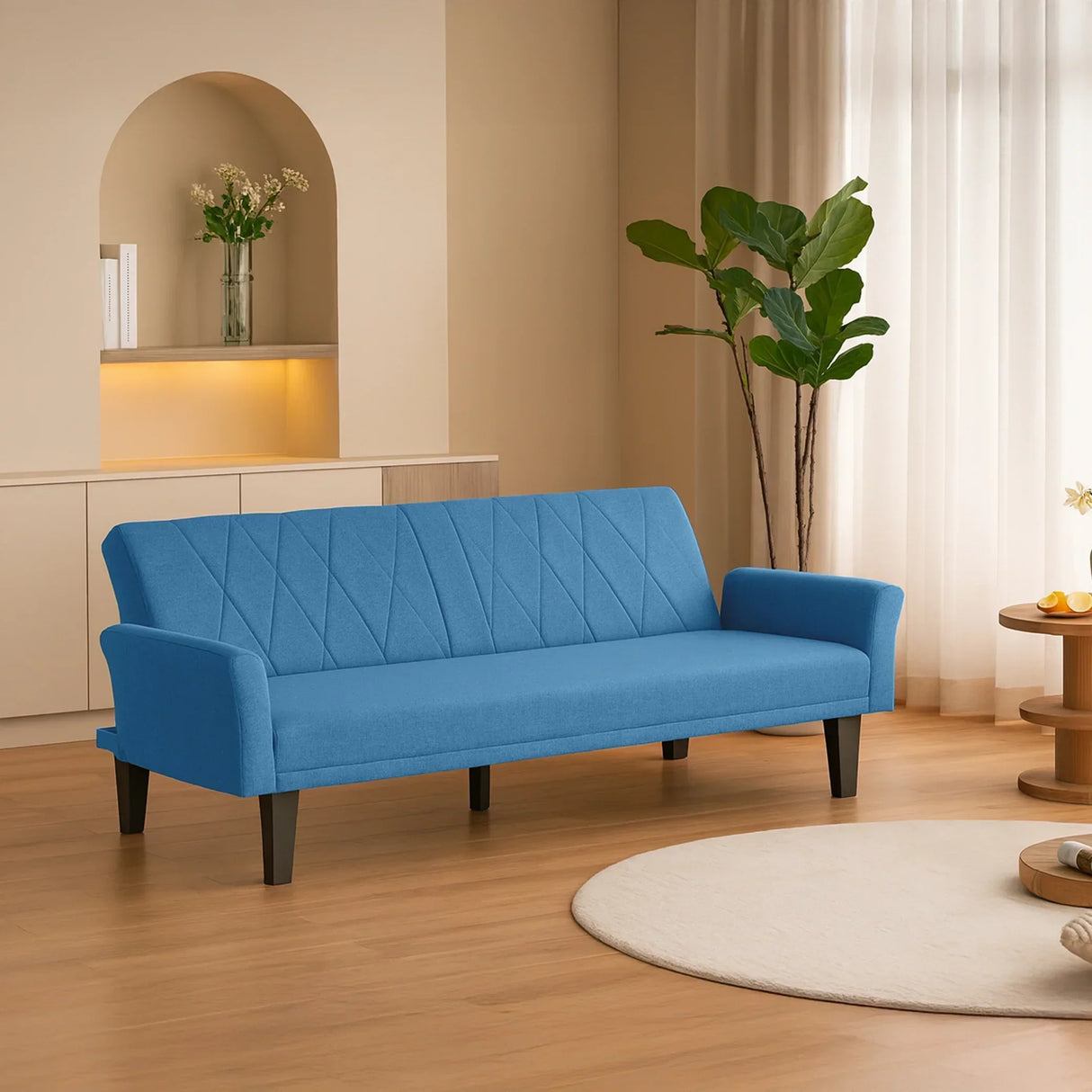 Buy Affordable Zayana Modern Convertible Sofa Bed in Dubai - UAE | Cheap Price Buy cheap and affordable sofas, chairs, lights, lamps, and home decor items online at factory wholesale prices in Dubai, Sharjah, Abu Dhabi, and across the UAE.