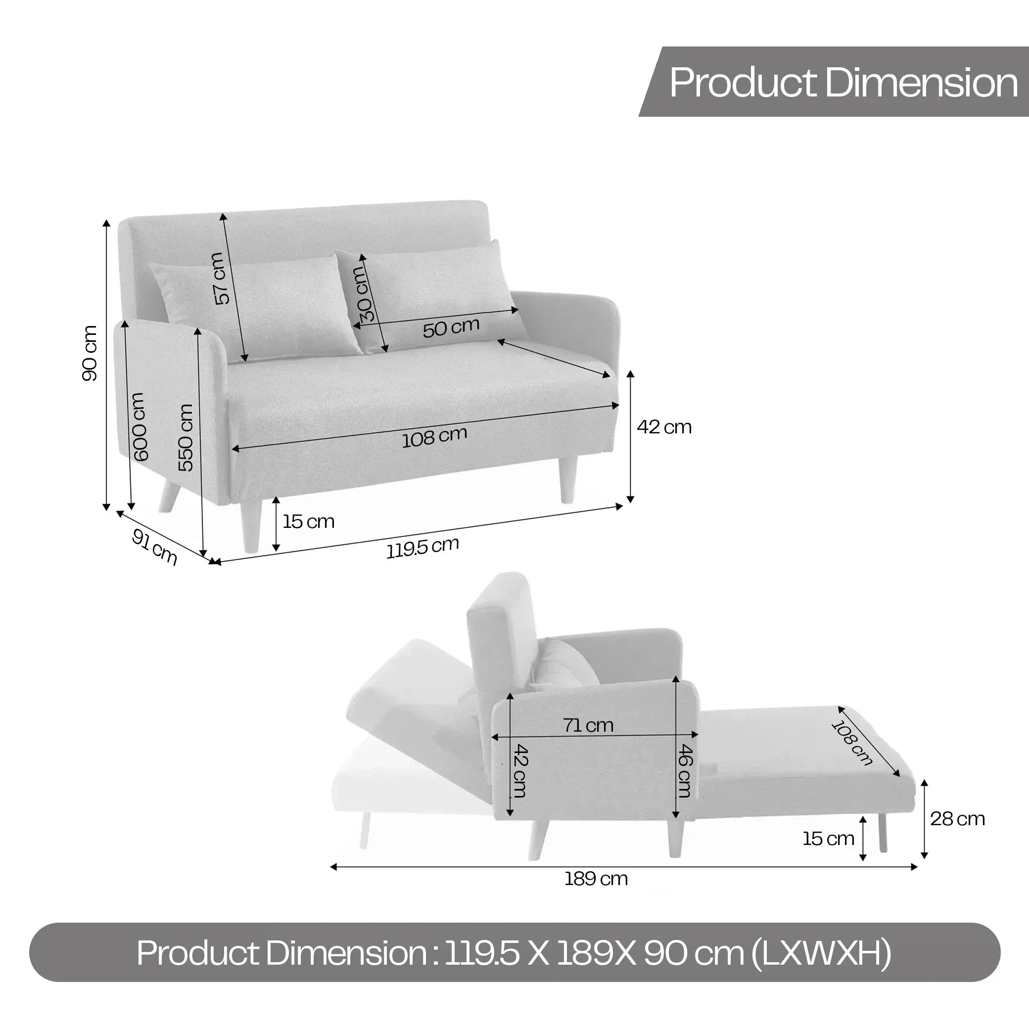 Buy Affordable Palazzo Light Convertible Sofa Bed in Dubai - UAE | Cheap Price Buy cheap and affordable sofas, chairs, lights, lamps, and home decor items online at factory wholesale prices in Dubai, Sharjah, Abu Dhabi, and across the UAE.